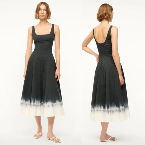 Staud Wells Dress in Onyx Tie Dye 14 - Picture 12 of 12